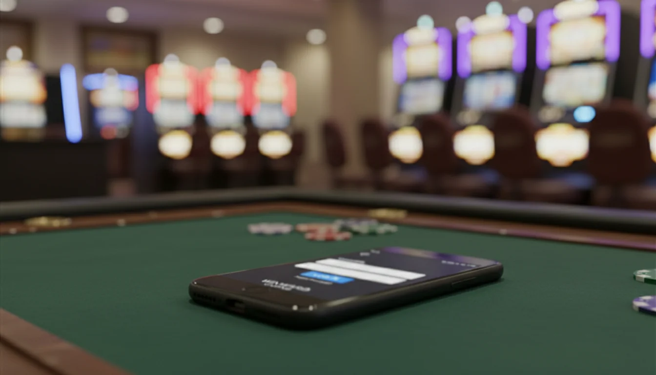 Person signing up on a casino website